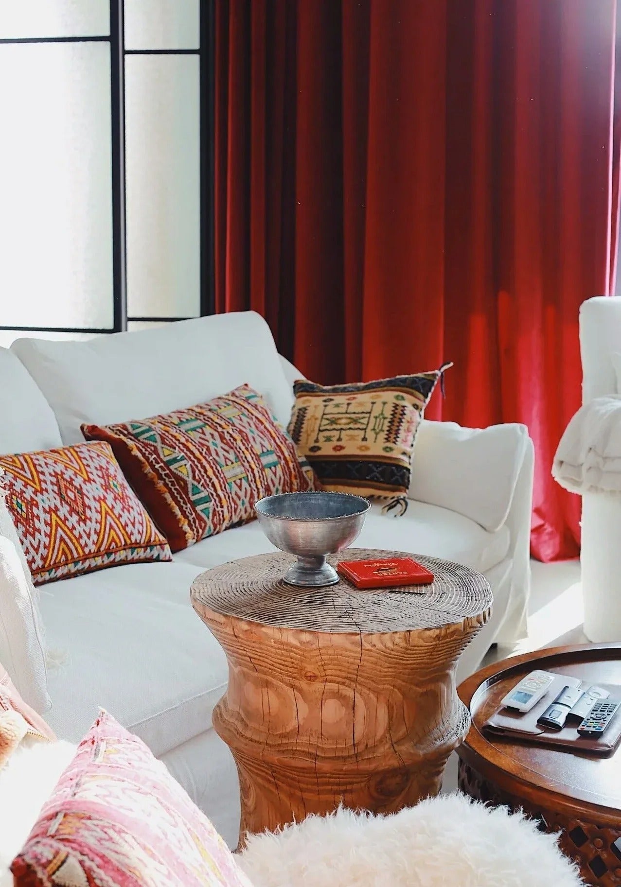 Déco Élégante Rideau Rouge
