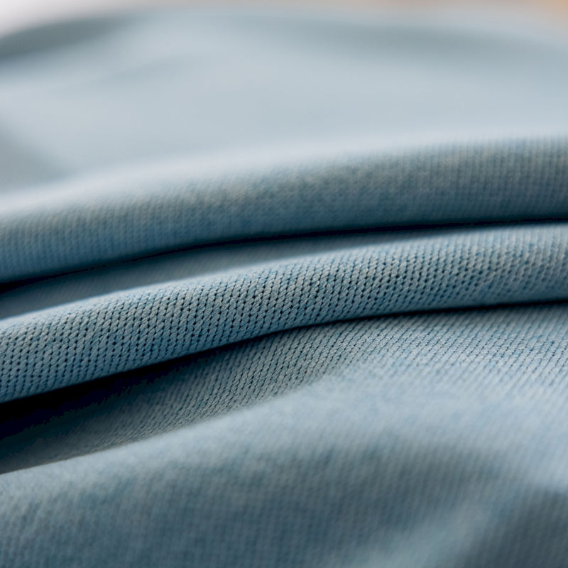 a close up view of a blue cloth