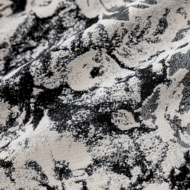 a black and white floral print fabric