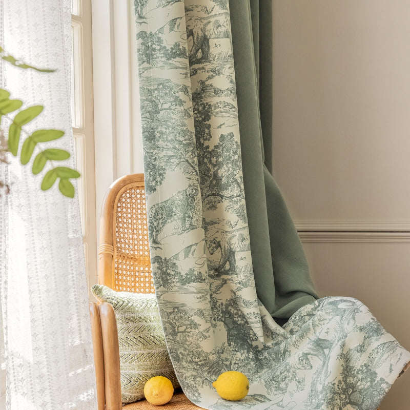 a chair with a yellow lemon on it next to a curtain