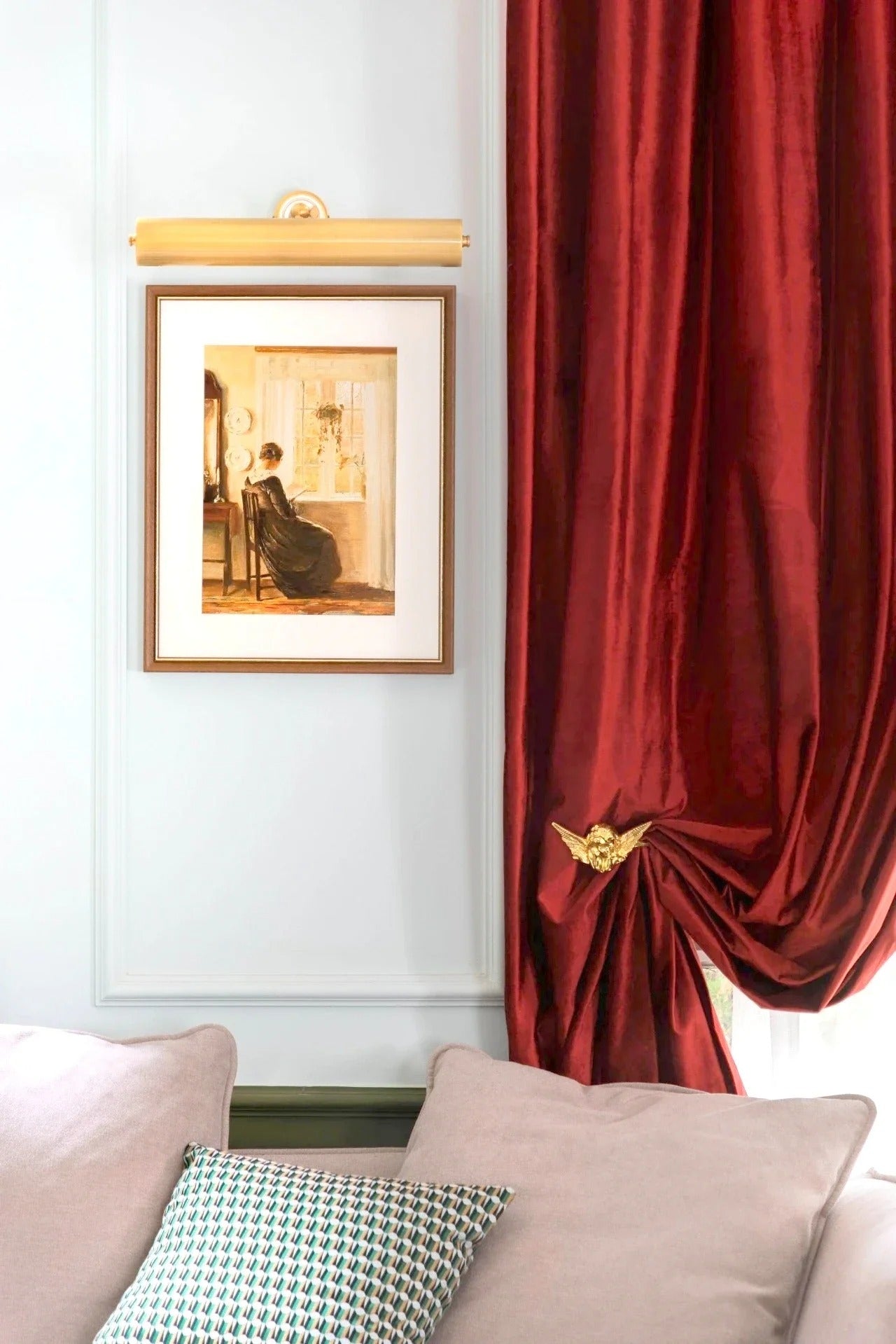 Déco Élégante Rideau Rouge
