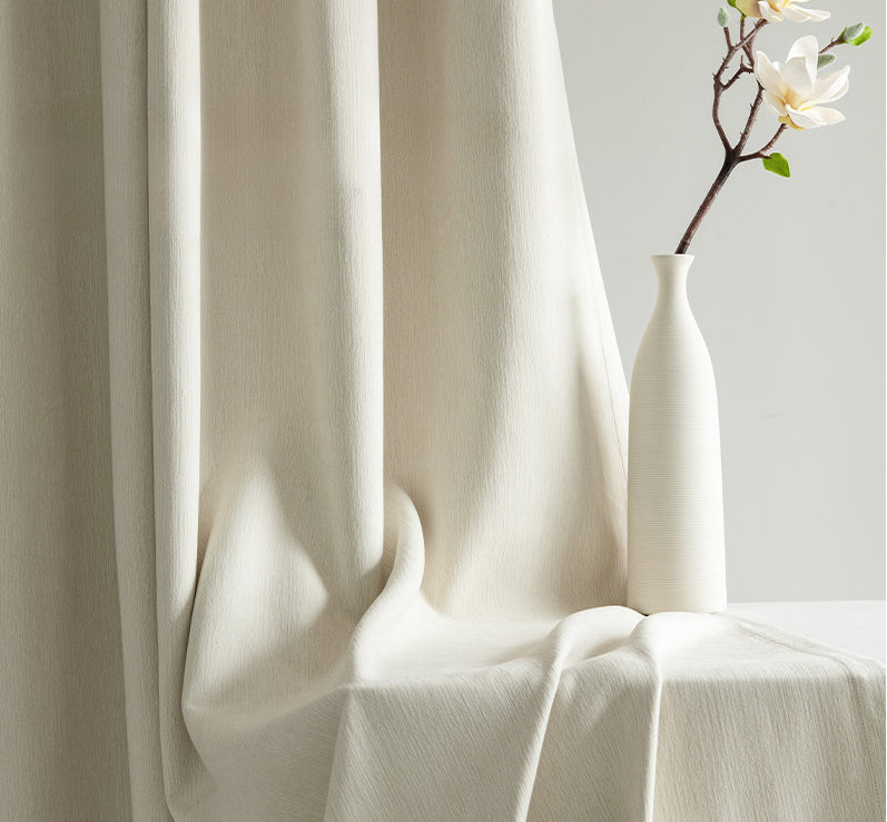 Rideau Blanc Cassé Chenille