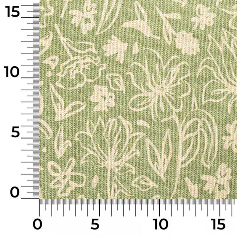 a ruler with a flower pattern on it