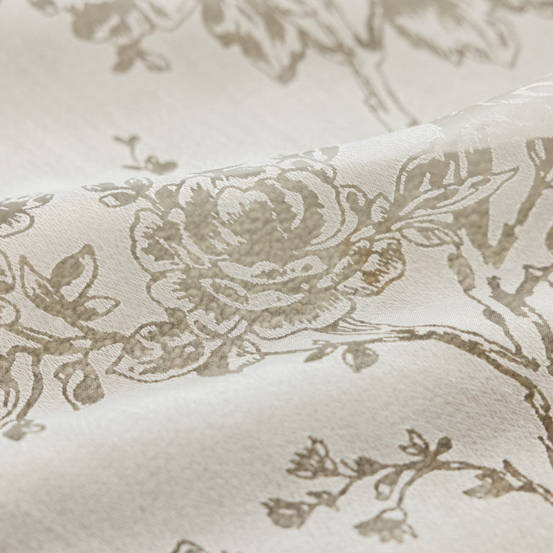 a close up view of a flowered fabric