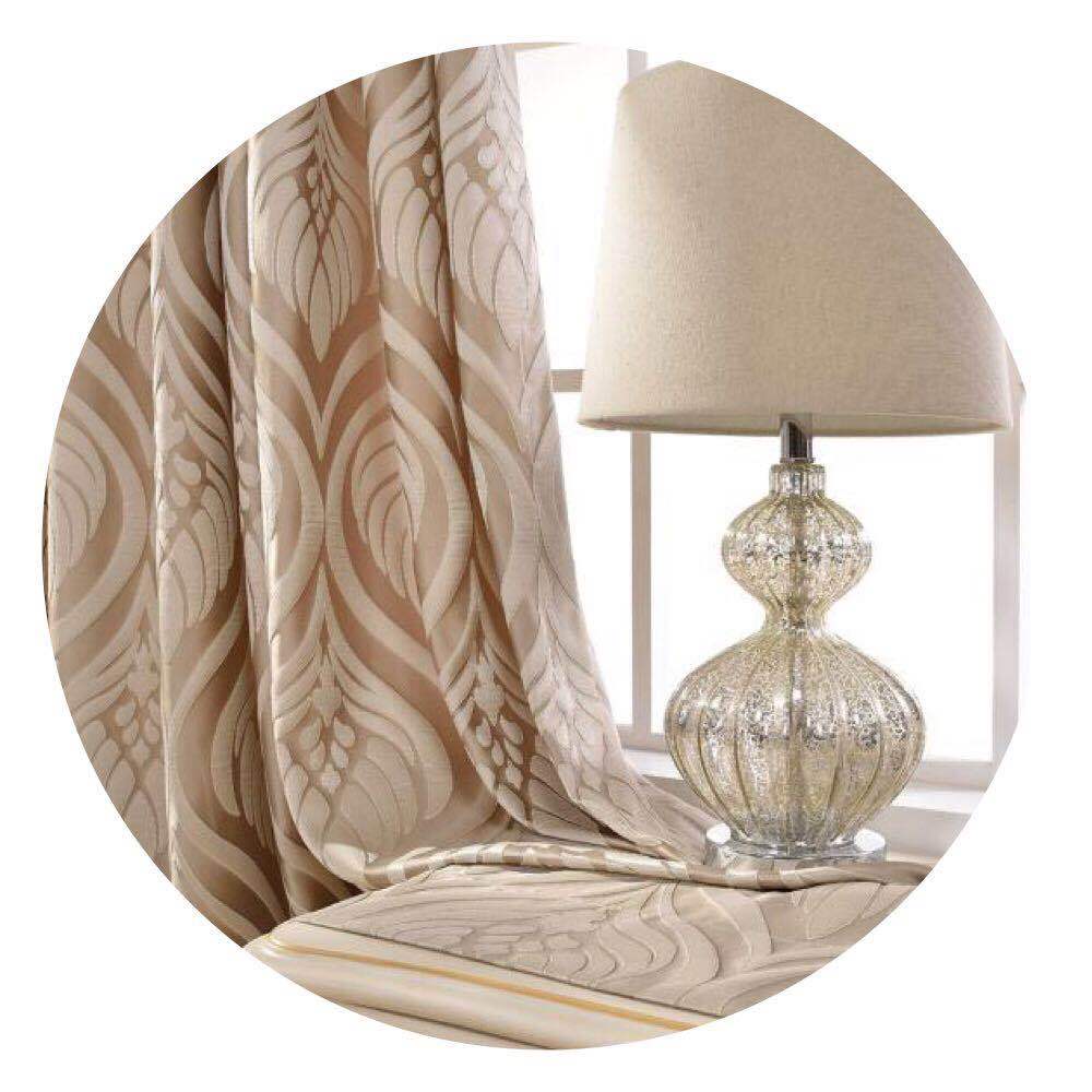 Double Rideaux Motif Feuilles