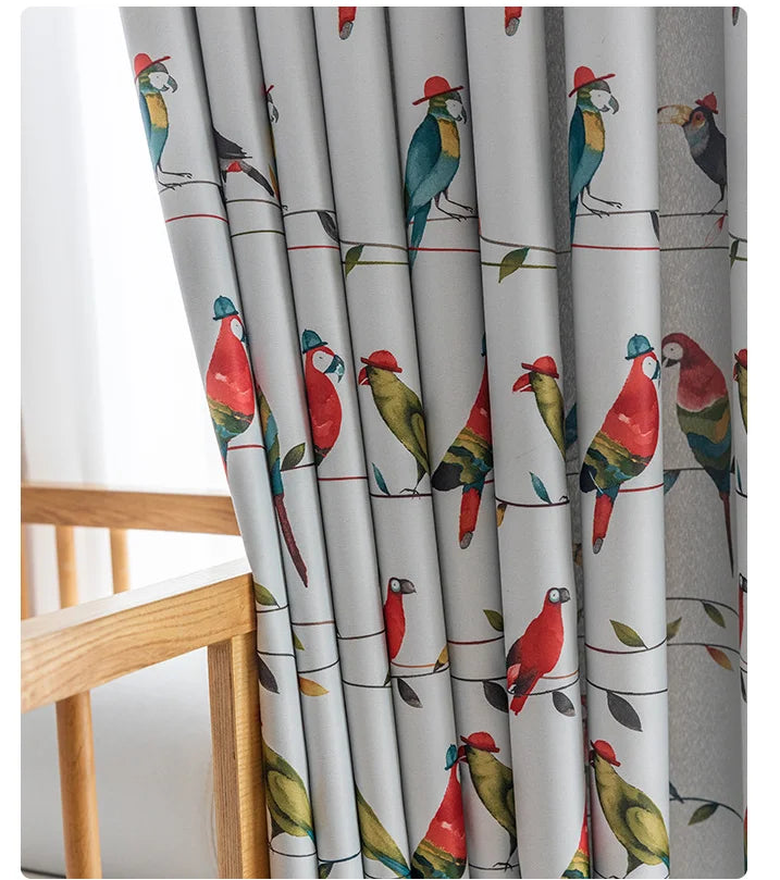 Rideau Motifs Perroquet