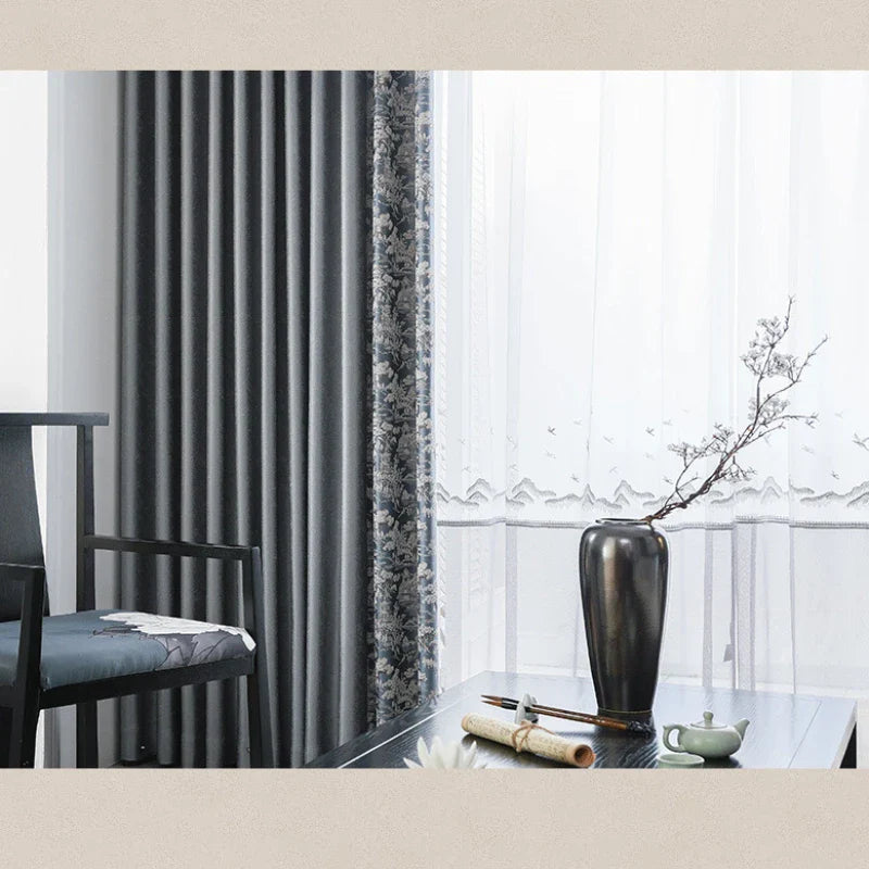 Rideau Argenté Salon Moderne
