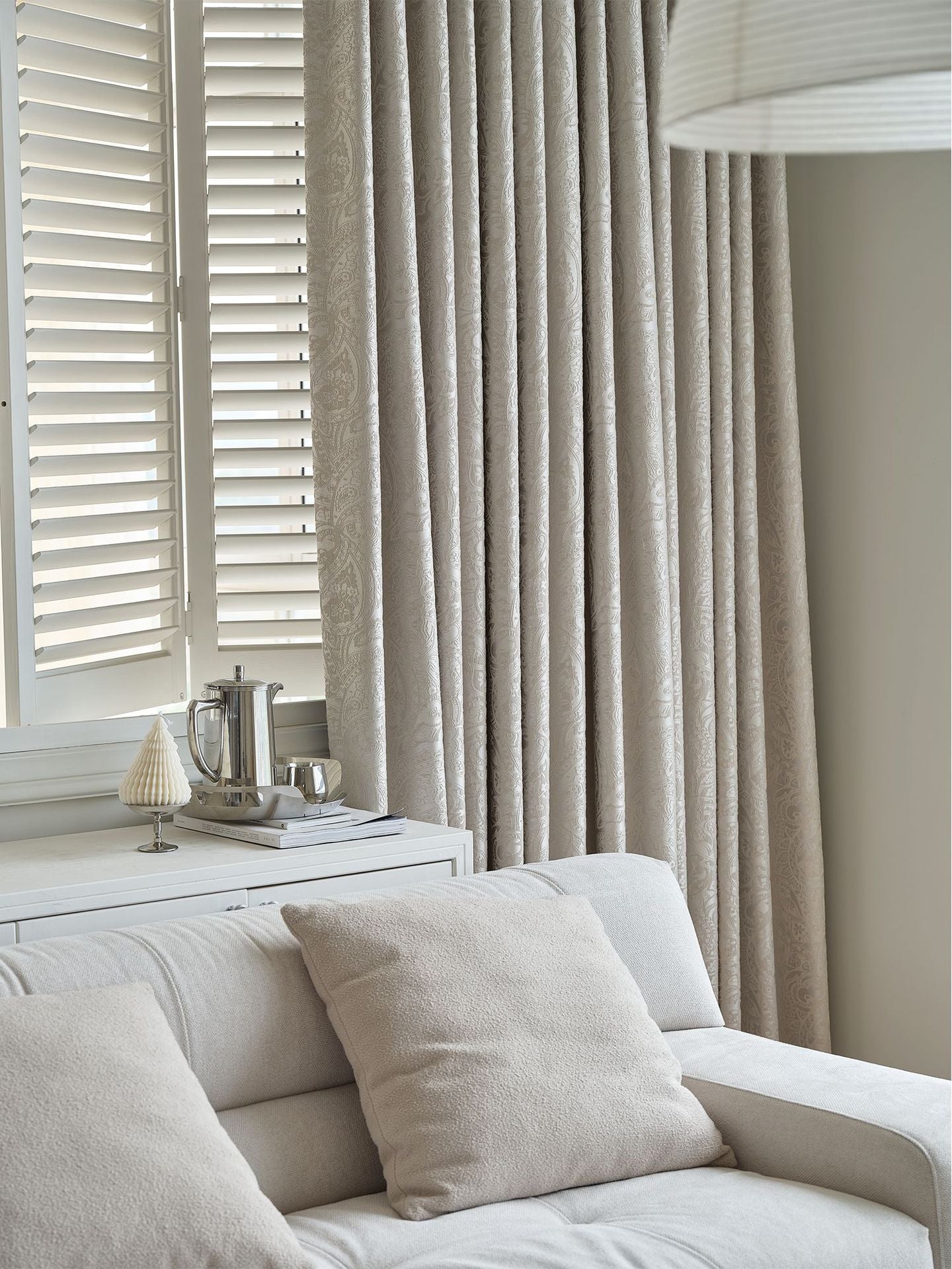 Rideau Blanc Motif