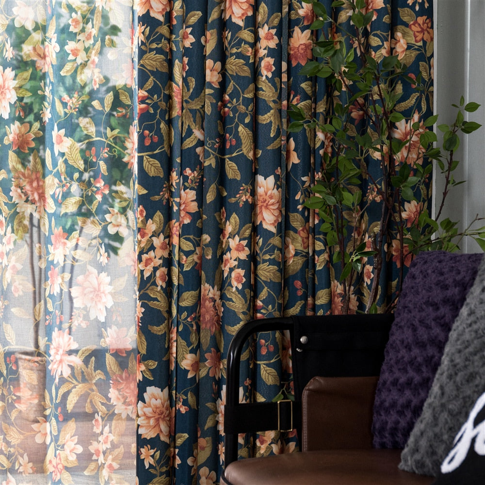 Rideau Fleurs Vintage