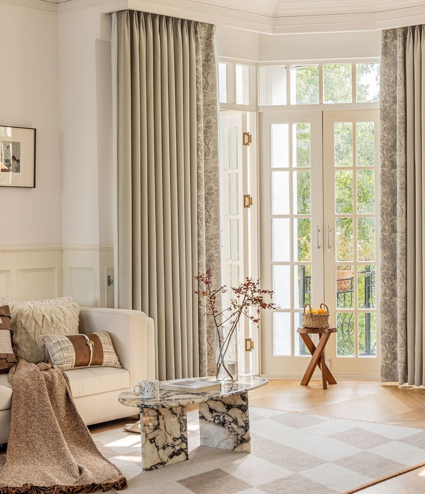 Rideau Gris Elegant Salon
