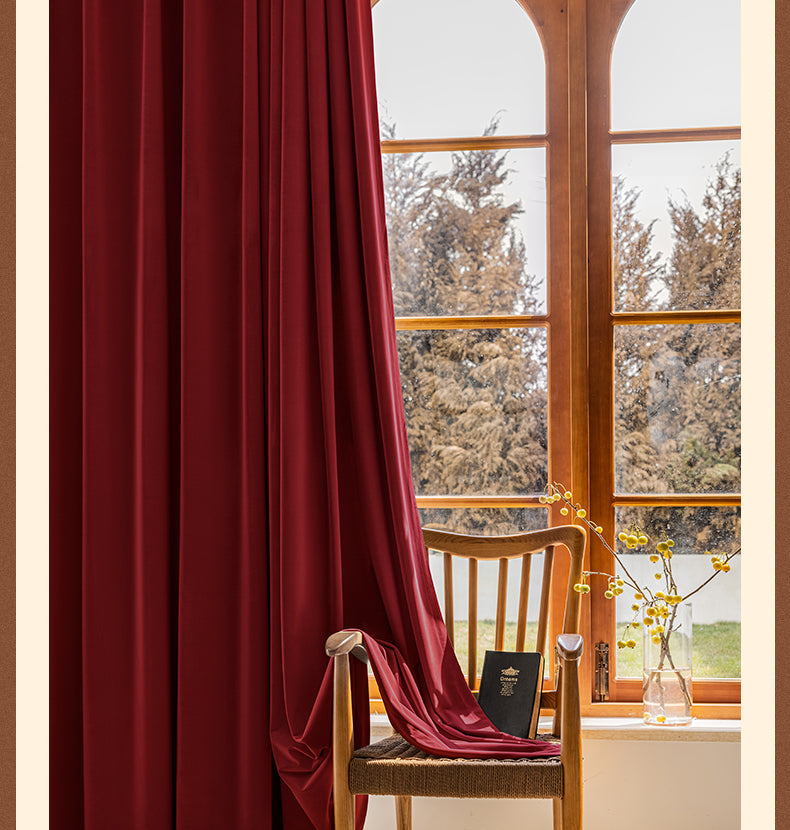 Rideau Rouge Velours