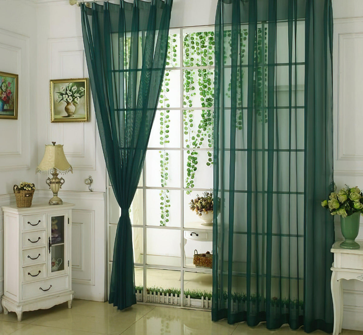 Rideau Voilage Vert