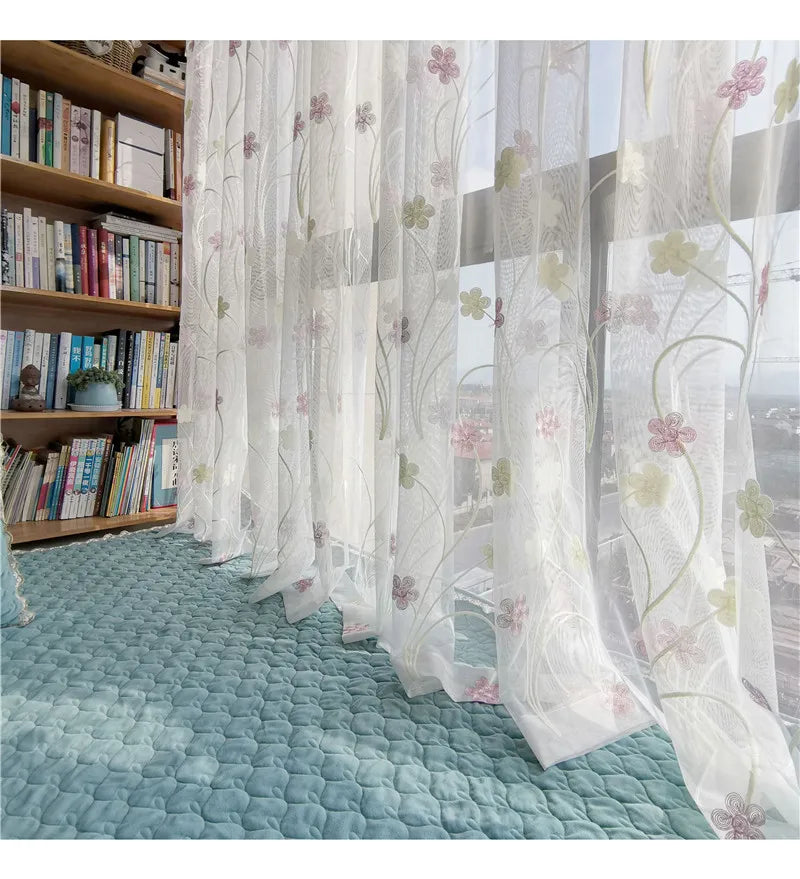 Voilage Chambre Blanc Fleurs