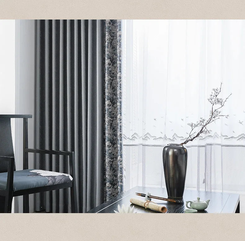 Rideau Argenté Salon Moderne
