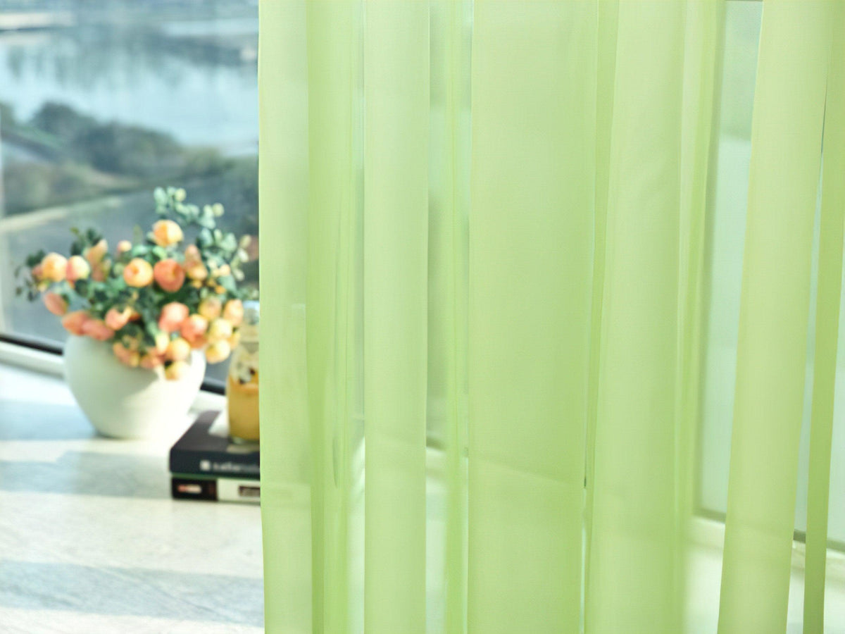 Voilage Blanc et Vert