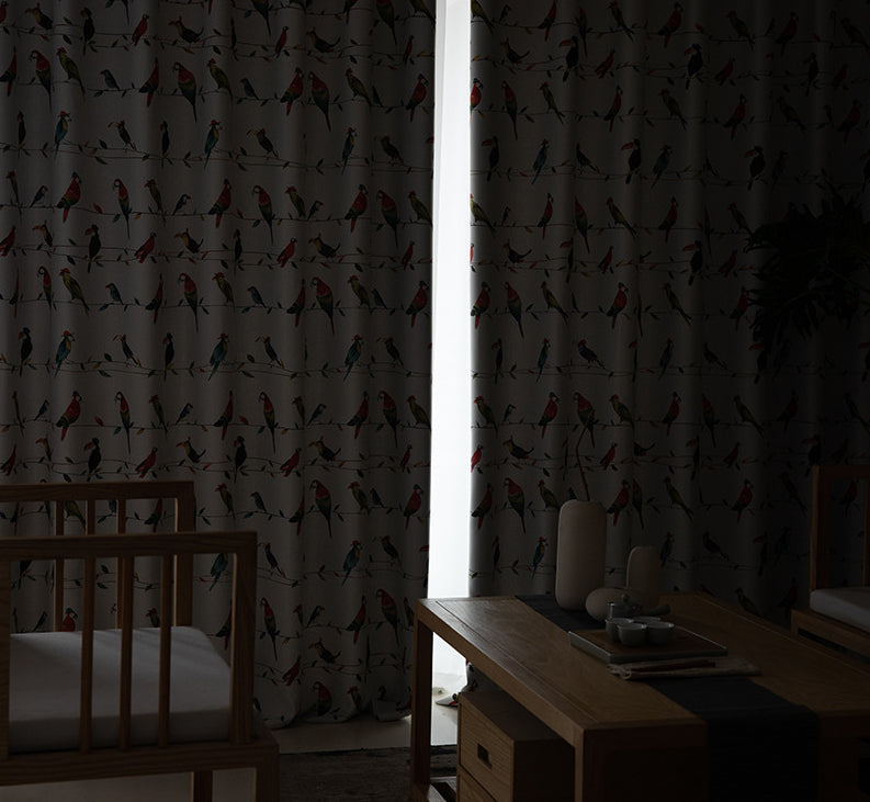 Rideau Motifs Perroquet