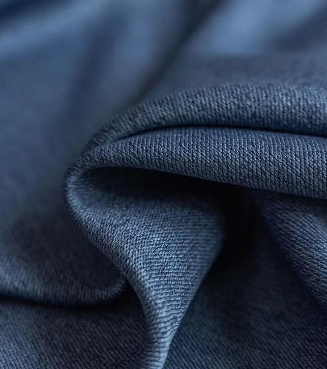 a close up of a blue fabric