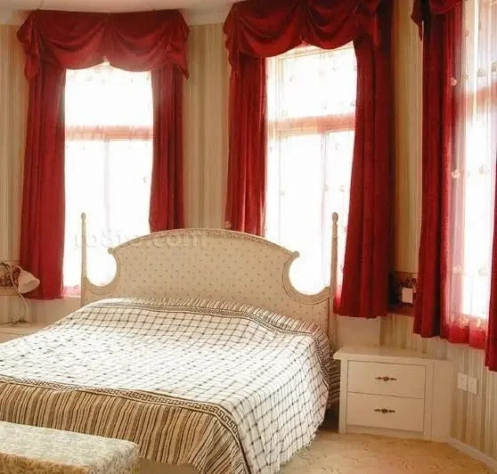 Déco Élégante Rideau Rouge