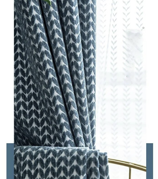 Rideau Bleu Motif