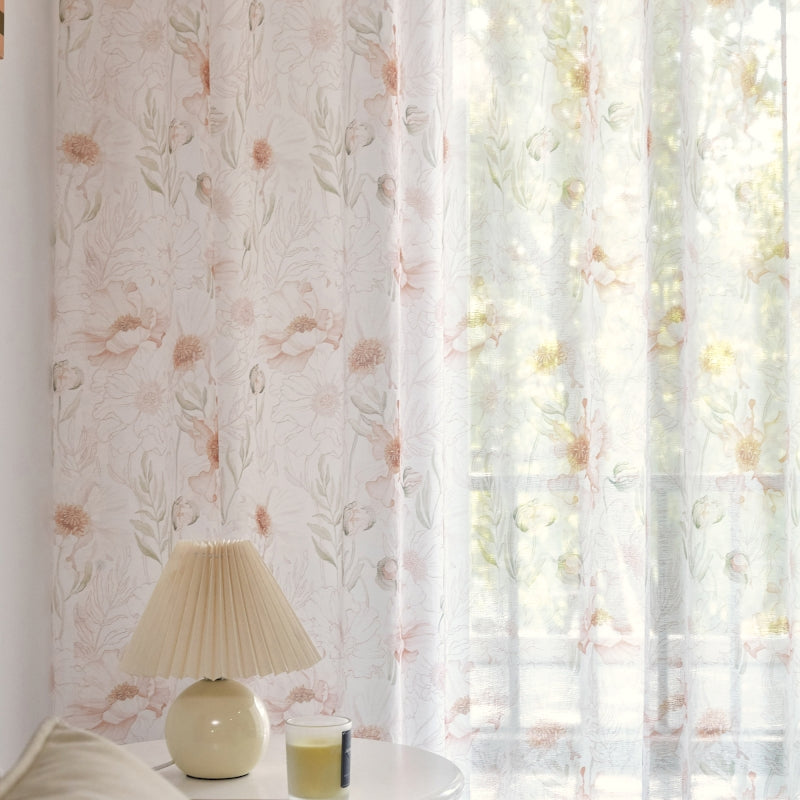 a lamp on a table next to a window
